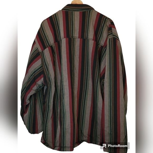 Vintage Wave Rave Men's Striped Shacket Size XL - Picture 2 of 6